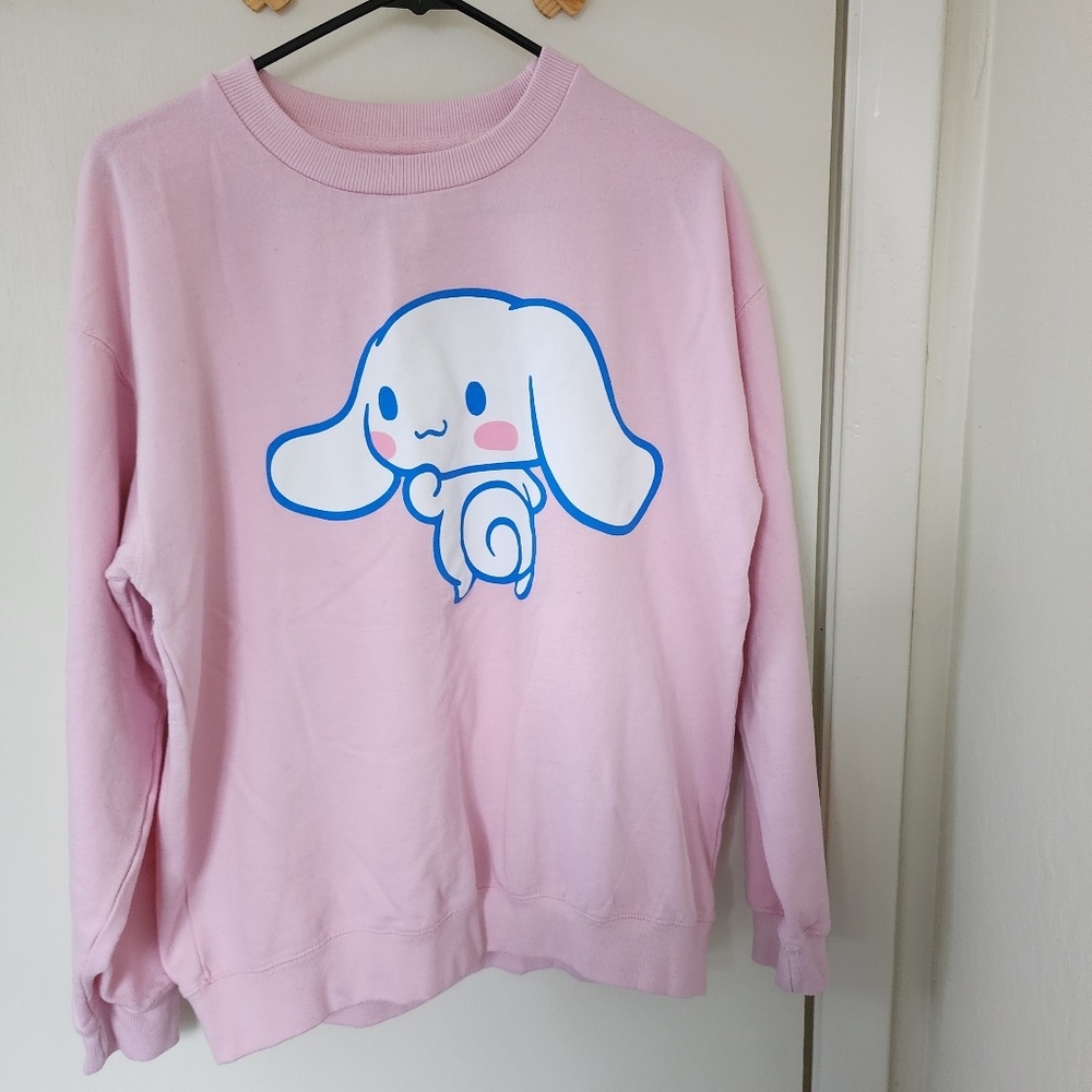 Sanrio Cinnamonroll Women's size L pink sweatshirt crewneck used good